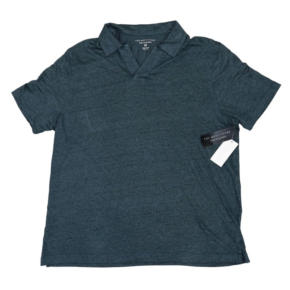 The Men's Store 100% Linen Buttonless Short Sleeve Solid Men's Polo Shirt NWT